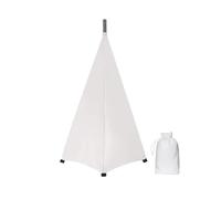 rongweiwang Speaker Stand Cover Adjustable Features Fit For Home Entertainment Systems Professional Recording Studio Dj Lighting Tripod Stand Scrim Cover, White, 2 Sides