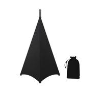 rongweiwang Speaker Stand Cover Adjustable Features Fit For Home Entertainment Systems Professional Recording Studio Dj Lighting Tripod Stand Scrim Cover, Black 2 Side, Length 130cm
