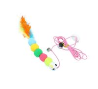 rongweiwang Squiggly Worm Kitten Toy Indoor Cats Engaging Playing Activity Teaser Fun Chase Time So Cat Can Play Comfortably Full Length Of About 2m/78.7inch Elastic Rope Allows