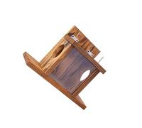 rongweiwang Squirrels Feeding Station Garden Fun Durable Wooden Box Lovers Backyard Adventures Squirrels Feeding Station Garden Chipmunk Feeder Wall Outside Hanging Squirrel