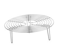 rongweiwang Stainless Steel Steamer Rack Cooking Rack Workspace for Steaming Eggs and Decorating Cakes and Cupcakes Cooking Camping Outdoor Vegetable Dessert Steamer, 8.66 inch