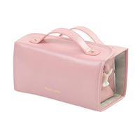 rongweiwang Stay Stylish And Organized With Leather Waterproof Cosmetic Bag Portable 4-in-1 Foldable Cosmetic Bag For Women Large, C