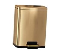 rongweiwang Step Trash Can Rubbish Bin Wastebasket 9L Capacity Garbage Container For Bedroom Living Room For Maintaining Hygiene In Space. Step On Foot Pedal Garbage Bin Bathroom Trash Can