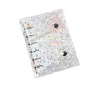 rongweiwang Sticker Binder, Transparent Sticker Notebook, Style, Small Stylish and and Easy School, Journaling, and Workers, a7-Star Shell