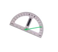rongweiwang Teaching Protractor Compass 45 Degree Ruler Essential Geometry Equipment Lightweight Easy to Carry Teaching Tools 60 Degree Triangle Plate Whiteboard Tool, Clear, Protractor