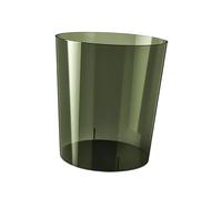 rongweiwang Transparent Garbage Bin Home Office Chic Trash Can Idea Storing Paper Waste And Small Items Can Choose According To Transparent Ensures Not To Open Lid Unnecessarily, Green, S