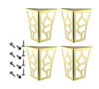 rongweiwang Trendy Cabinet Feet Hollow Pattern Modern Furniture Sofa Legs Metal Distinctive Cabinet Legs Sofa Feet Table Couch Nightstand For Table Cupboard Furniture, Gold, 70x70x100mm