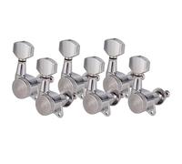 rongweiwang Tuning Pegs Acoustic Guitar Knobs Reliable Tuning Efficiency Compatible With Steel String Electric Guitars Classical Guitar Peg Bass Machine Heads, 6R Silver, 23x17.5x25mm
