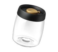 rongweiwang Vacuum Sealed Coffee Bean Jar Airtight Glass Canister Storage Container With Lid Keeps Coffee Fresh Longer Than Others Airtight Glass Canister With Lid Vacuum Container, Clear, 900ml