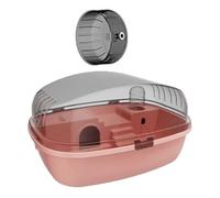 rongweiwang Ventilation Exercise Playing House Transparent Choice For Hamster Owners Seeking Space And Interaction With Pets Breathable Small Animal Habitat Hamster Cage, Pink, 35.5x27.5x20cm