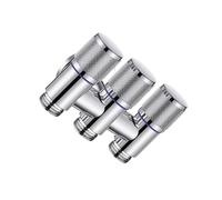 rongweiwang Versatile Faucet Valve Ensuring Enhanced Water Control Through 1 in 3 Out Technology for Greater Connectivity Angle Stop Valve 1/2 Inch Bathroom Kitchen Home, Silver, 10x6x7cm