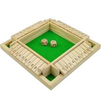 rongweiwang Versatile Shut Box Game Wooden Dice Game For Group Play