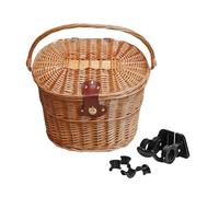 rongweiwang Vintage Style Handwoven Bike Baskets Wicker Crafts Large Capacity For Food Storage MaterialThe Bike Basket Is Made Of Wicker Front Basket Handlebar Woven Crafts