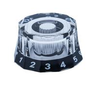 rongweiwang Volume Control Knobs Potentiometer Knobs Electric Guitars Bass Knob Easy Installation For All Performance Scenarios Electric Guitar Bass Speed Control Volume, Black, 25.08mm