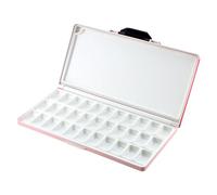 rongweiwang Watercolor Palette with Lid Waterproof Designed for Serious Painters Large Capacity Painting Pallet Artists Portable Acrylic Oil Painting Folding Paint Tray, Pink, 33 Wells