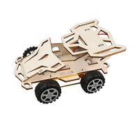 rongweiwang Wood Puzzle Educational Craft Tools Enhancing Creativity Through Scientific Experiment Electric Car Model Toy Experience Vintage Car Crafts DIY STEM Building Kits Gifts