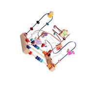 rongweiwang Wooden Educational Abacus Beads Circle Toy Fosters Development With Entertaining Bead Maze Toy For Colorful Interaction Colorful Roller Coaster Dinosaur Bead Maze