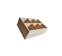 rongweiwang Wooden Pencil Holder Organizer Designed To Writing Handy And Tidy Life Nice And Neat. GIFTPerfect Gift For Yourself Wooden Storage Pen Pencil Holder 6 Grid Organizer