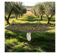 Rongyewxae Fruit Harvesting Net, with Fruit Export Hoop and Loop Side Rope Strap Apple Tree Netting Easy Picking Reusable for Olive, Walnut, Pecan, Chestnut,Square-13×12.5ft(4×3.8m)