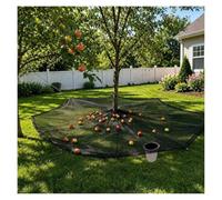 Rongyewxae Olive Harvest Net, with Center Opening, Fruit Export Hoop Fruit Picker Tool Heavy Duty Reusable for Trees Walnut Olive Chestnut Plum,Round-16×16FT(5×5m)