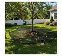 Rongyewxae Under Tree Fruit Catcher Net, with Center Opening, Export Hoop Fruit Catcher Net Easy Picking Reusable for Olive, Walnut, Pecan, Chestnut,Round-16×16FT(5×5m)