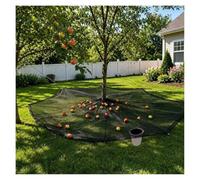 Rongyewxae Under Tree Fruit Catcher, with Center Opening, Export Hoop Fruit Harvest Net Easy Picking Reusable for Olive, Walnut, Apple, Pecan,Round-23×23FT(7×7m)