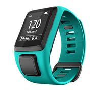 RongYooo Replacement Silicone Watch Band Compatible with TomTom Runner 2/3, Spark, Golfer, Adventurer (Blue-Green, 2 cm)