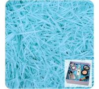 RONGZUBAT 100g Blue Shredded Tissue Paper for Gift Boxes, Hampers, Baskets; Safe, Eco-friendly; Ideal for Birthdays, Christmas, Easter, Valentine's Day, New Year