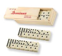 RONGZUBAT Traditional Dominoes - Classic Double Six 28-Piece Set for Adults & Kids in Wooden Retro Gift Box