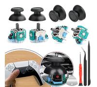 RongZy 4 Pack for PS5 Analog Stick Compatible with Play Station 5 Joysticks with Thumbsticks for PS5 3D Stick Controller Accessories Repair Kit Replacement