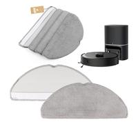 RongZy 4 Pieces Mop Pads for Tapo RV20 Max Plus/ RV20 Max Disc Brushes for Tapo RV30 Max Plus/ RV30 Max Replacement Mop Pads Robot Vacuum Cleaner Accessories