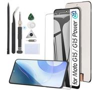 RongZy Display for Motorola Moto G15 LCD Screen Replacement Touch Display Digitizer Assembly for Motorola Moto G15/G15 Power XT2521-3 XT2521-5 with Kit (Black)