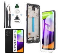 RongZy Display for Samsung Galaxy A52 5G A526F LCD Screen Replacement Touch Display Digitizer Assembly for Samsung Galaxy A52 5G with Tools(AMOLED,With Fingerprint,Black with Frame,Not for A52 4G)