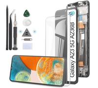 RongZy LCD Display for Samsung Galaxy A23 5G LCD Screen Digitizer Assembly for Samsung Galaxy A23 5G A236B Touch Screen Replacement with Repair Tools Kit (Black with Frame)