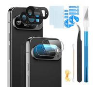 RongZy Pack of 2 Rear Camera Lens Glass Replacement for Google Pixel 9 Pro Back Camera Lens Glass Back Lens for Google Pixel 9 Pro with Repair Kit
