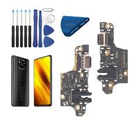 RongZy USB Charging Port for Xiaomi Poco X3 / Pro Dock Connector Charger Board Flex Cable Assembly Replacement for Poco X3 NFC with Tools