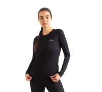 Ronhill Women's Core L/S Tee T Shirt, Black/Bright White, 14 UK