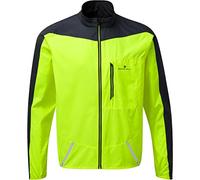 Ronhill Men Stride Water Resistant Running Jacket - Fluo Yellow/Charcoal, Small
