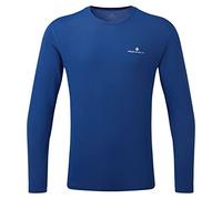 Ronhill Men's Core L/S Tee T Shirt, Drk Cobalt/Bright White, L UK