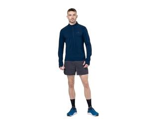 Ronhill Mens Half Long Sleeve T-Shirt Tech Merino 1/2 Zip, Blue, L EU
