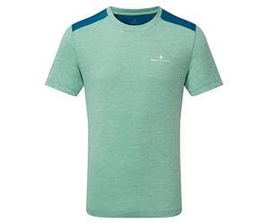 RONHILL, Men's Life S/S Tee, WillowMarl/PrussBlue S