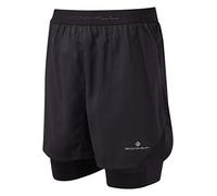 Ronhill, Men's Tech Revive 5" Twin Short, All Black, L