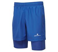 Ronhill Running, Men's Core Twin Short, DrkColbalt/BrightWhite, S