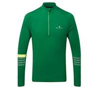 RONHILL Running, Men's Tech Afterhours 1/2 Zip Tee, Highlnd/Limstne/RFLCT, XL