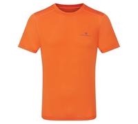 RONHILL Running, Men's Tech S/S Tee, Cardinal Orange/Ocean, XL