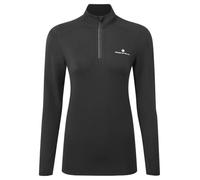 Ronhill Core Thermal Womens Running Top Black Long Sleeve Half Zip Base Layer