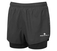 Ronhill Core Twin Womens Running Shorts Black 2 In 1 Twin Short Run Breathable