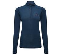 Ronhill Running, Wmn's Tech Merino 1/2 Zip, Dark Navy/Dusty Tulip, 14