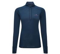 Ronhill Running, Wmn's Tech Merino 1/2 Zip, Dark Navy/Dusty Tulip, 10