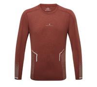 Ronhill Tech Reflect Long Sleeve Tee Mens | Chestnut Marl/Reflect - Brown / M